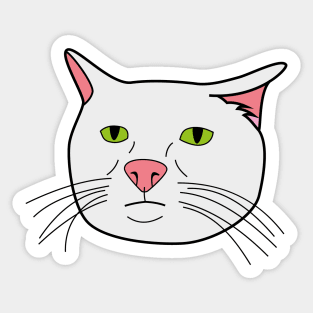 Serious Cat Meme Sticker